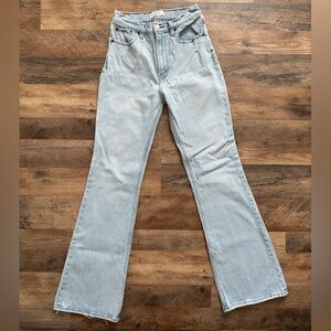 Abercrombie & Fitch Light Gray Flare Jeans
